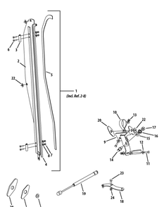 Right Door Components Diagram and Parts List for 39A70027100  Cub Cadet Lawn Tractor Accessories